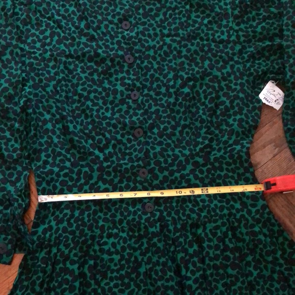 VTG Emerald Green Cheetah Print Dress, Size S, by MENU - Picture 7 of 11